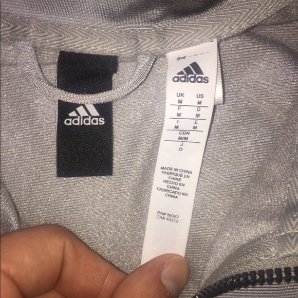 Grey and black Adidas Zip sweatshirt size M. - Picture 2 of 3